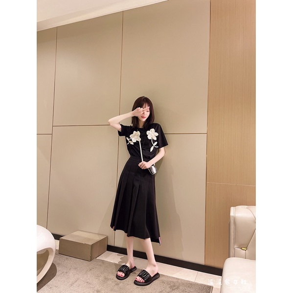 Dép lê nữ dép đe xuồng quai ngang nhún bèo Luhana phong cách ulzzang thời trang