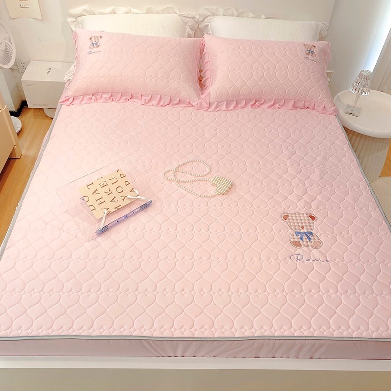 Chiếu điều hoà mủ cao su non bo chun gấu ReMe thương hiệu thoáng mát (tặng kèm 2 vỏ gối cùng bộ)