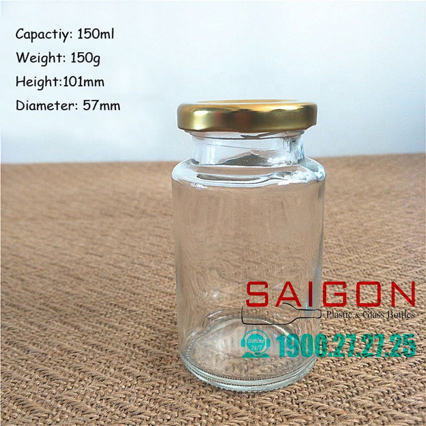 Hũ Thủy Tinh Nắp Thiết 75ml | 100ml | 150ml