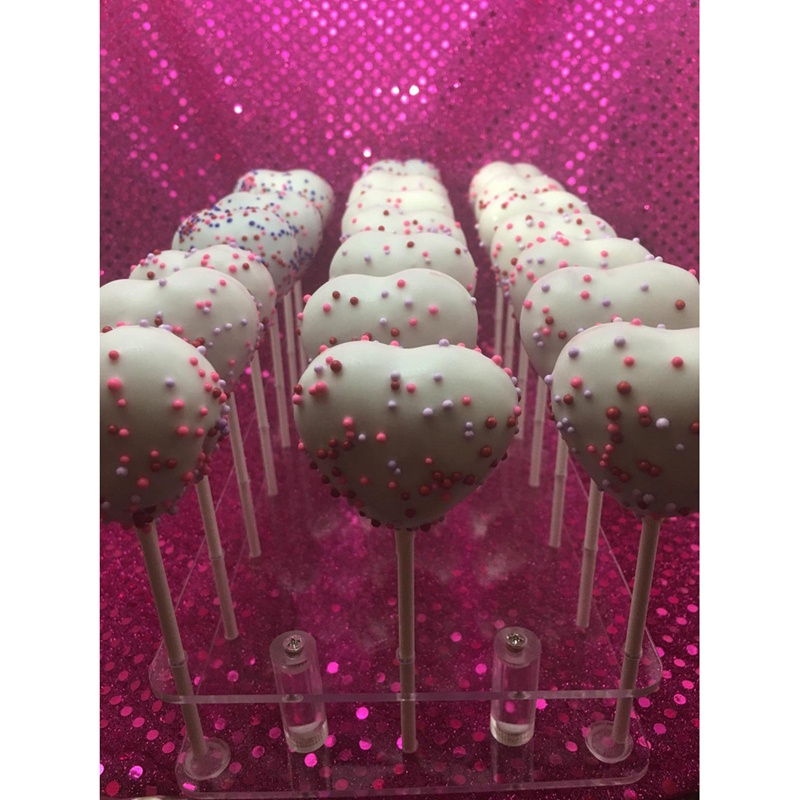 Giá Đỡ Kẹo Mút 21 Lỗ Bằng Acrylic Trong Suốt Trang Trí Tiệc Sinh Nhật / Đám Cưới