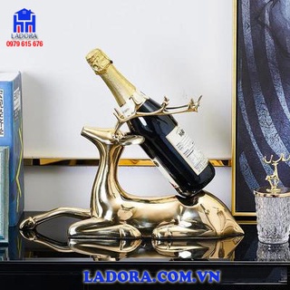 Giá đỡ rượu vang cao cấp – hươu đồng may mắn