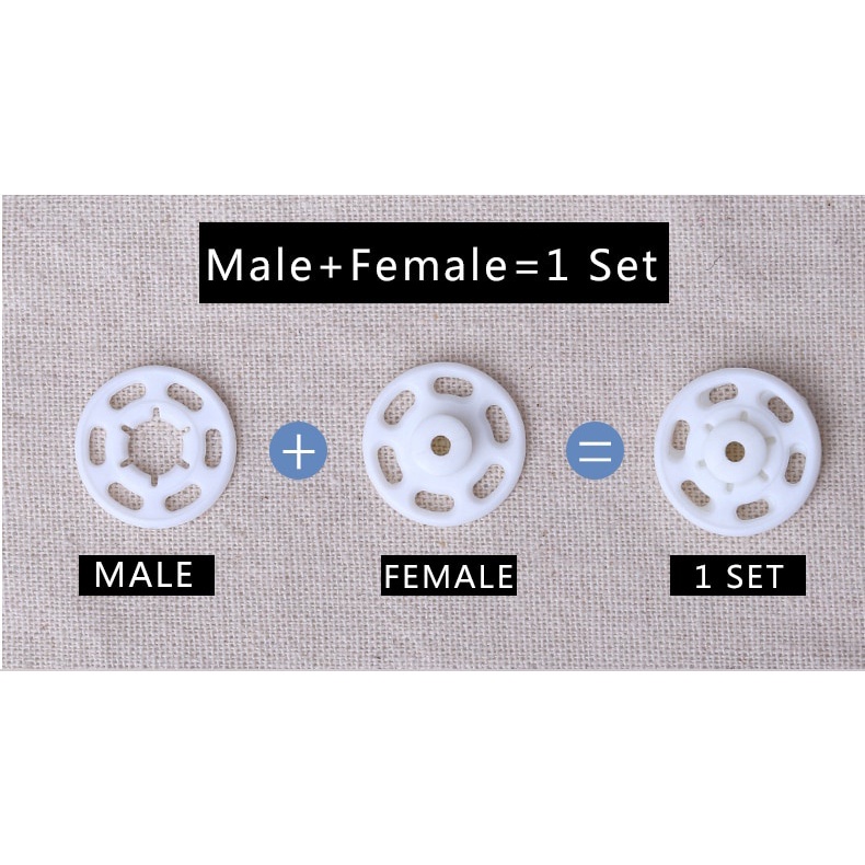 Set 10 nút bấm nhựa 7mm/10mm/13mm/15mm/18/21mm