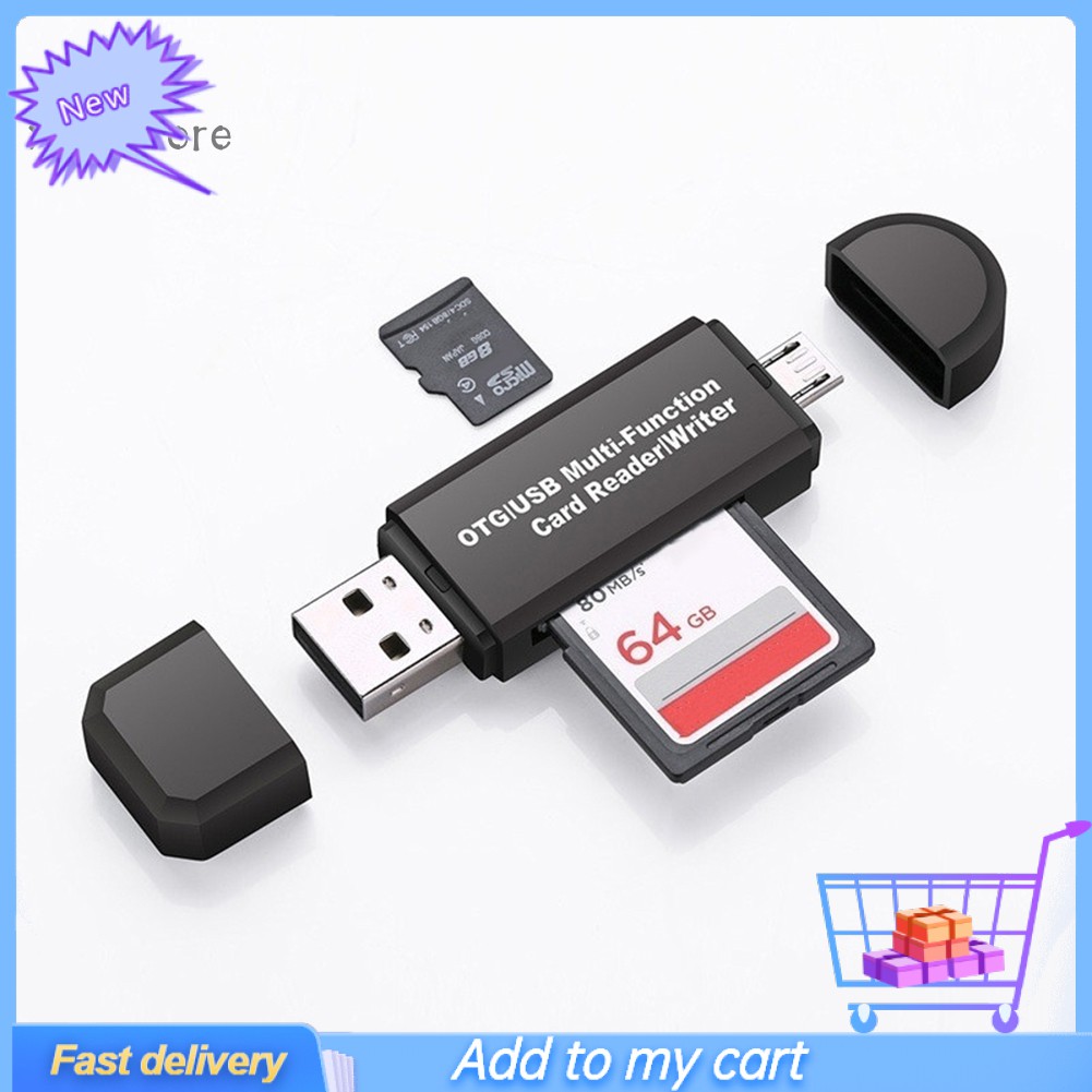 Đầu Đọc Thẻ Nhớ Micro USB SD TF OTG Tốc Độ Cao Cho Điện Thoại / Laptop