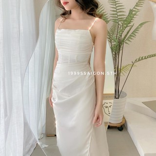 đầm lụa dự tiệc violet
