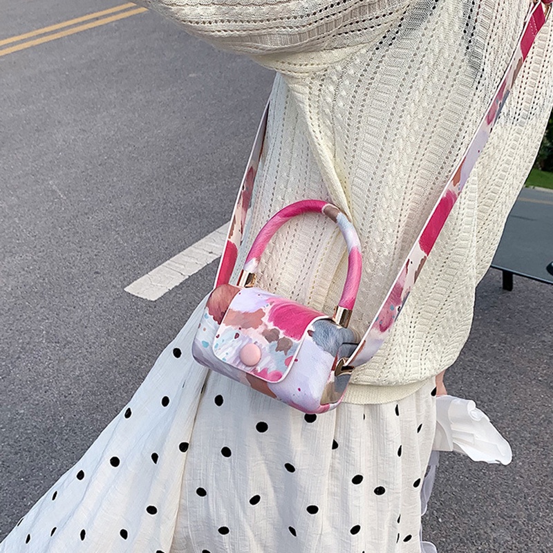 Túi đeo chéo IELGY cỡ nhỏ màu sắc tương phản chất lượng cao thời trang cho nữ