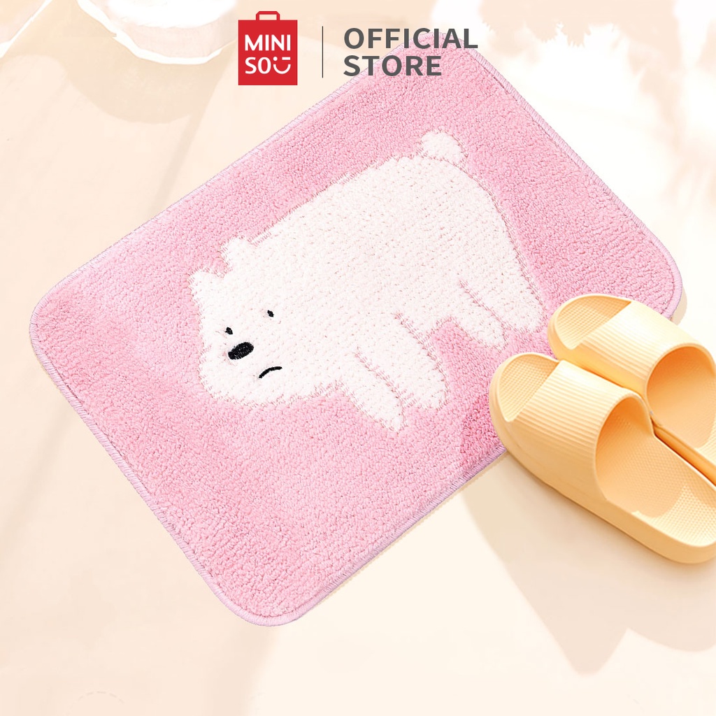 Miniso Thảm lau chân lông cừu We Bare Bears - Cartoon Thảm trải sàn thảm lau chân