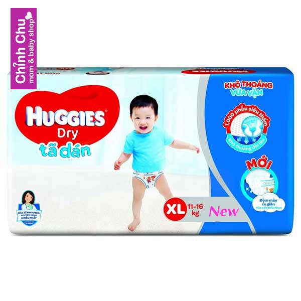 Tã dán huggies size M 76, L 68, XL 62