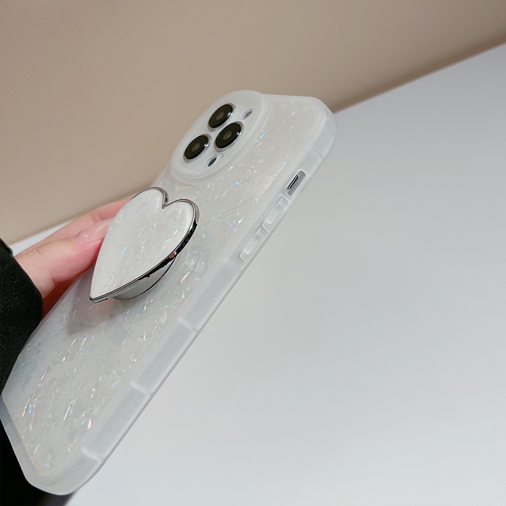 Ốp Điện Thoại Tpu Họa Tiết Vỏ Sò Kèm Giá Đỡ Cho iPhone 13 13pro 13prm iPhone 11 7Plus 8Plus Xr XS 13 12 Pro Max