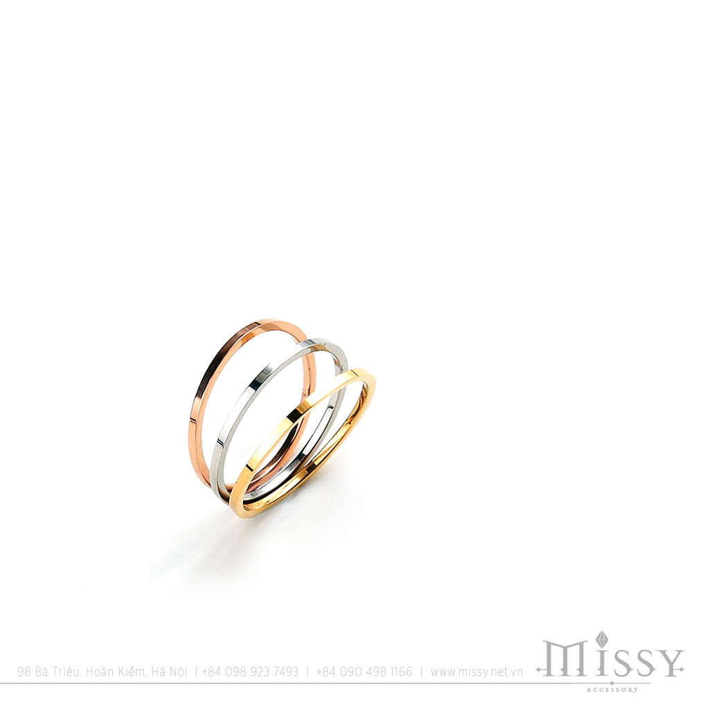 Nhẫn midi trơn Jestina Red