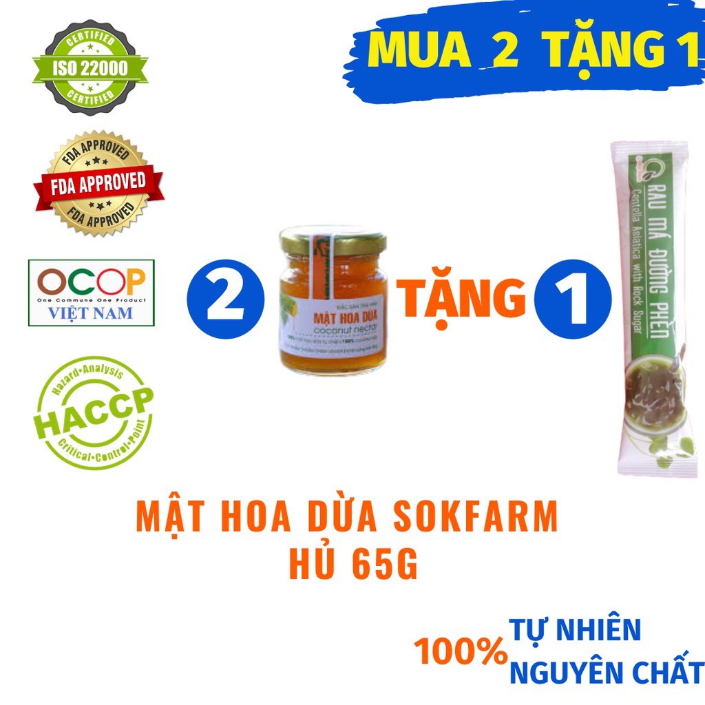 [MUA 2 TẶNG 1] Mật Hoa Dừa Sokfarm Nguyên Chất - Hủ 65g - Đặc Sản Trà Vinh | BigBuy360 - bigbuy360.vn