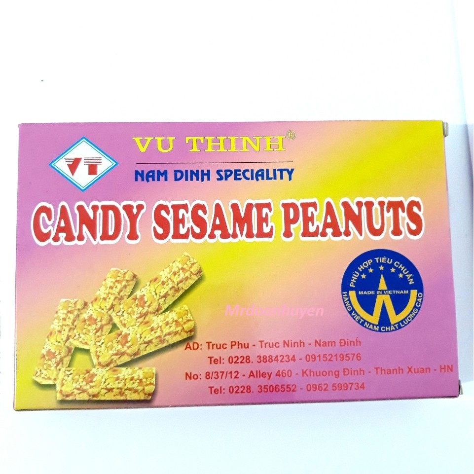 Kẹo Lạc Vũ Thịnh Trực Phú Đặc Sản Nam Định Túi 220g - Hộp 500g