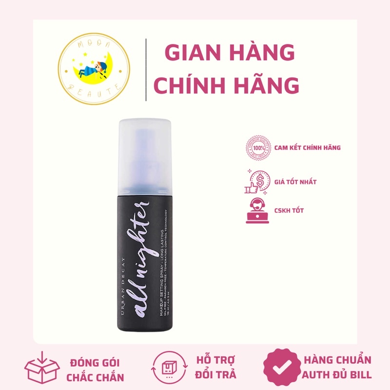 Xịt khoá nền Urban Decay All nighter giữ lớp nền hoàn hảo suốt 24h trong trang điểm make up chuyên nghiệp [BILL US]