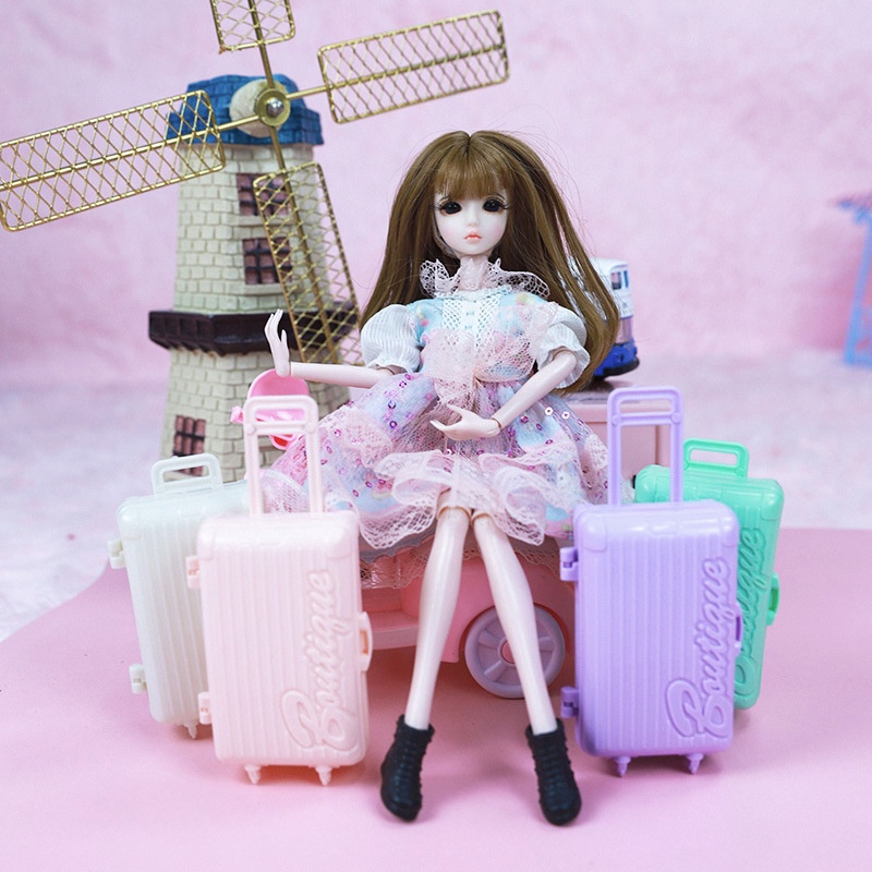 Vali nhựa Mini BJD16 / 30cm trang trí nhà búp bê