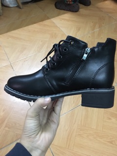 Boot nữ da cổ ngắn