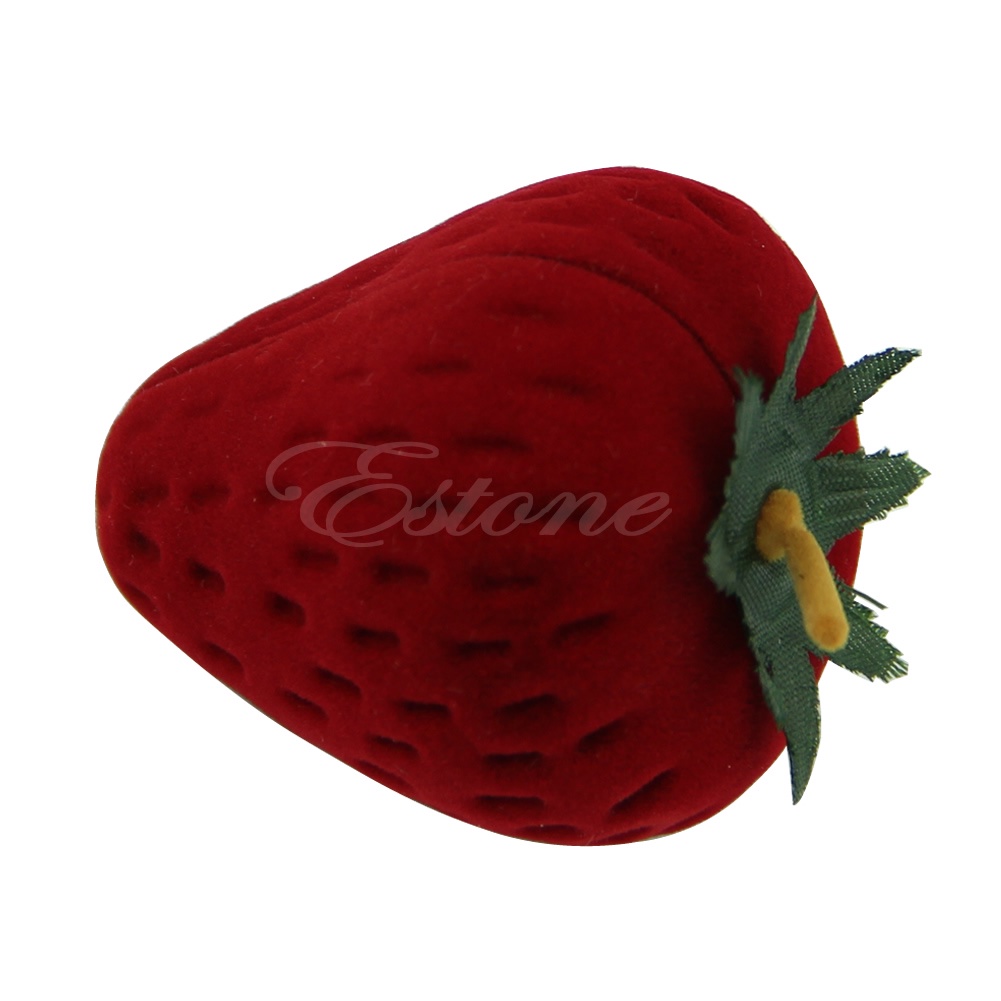 Flgo Hộp Đựng Trang Sức Hình Trái Dâu Dễ Thương