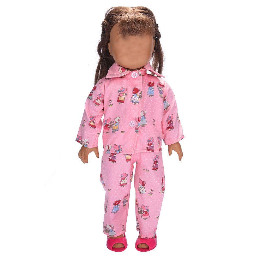 LUOL Bộ Đồ Ngủ 5 Kiểu In Họa Tiết Hoạt Hình Dành Cho Búp Bê 18Inch