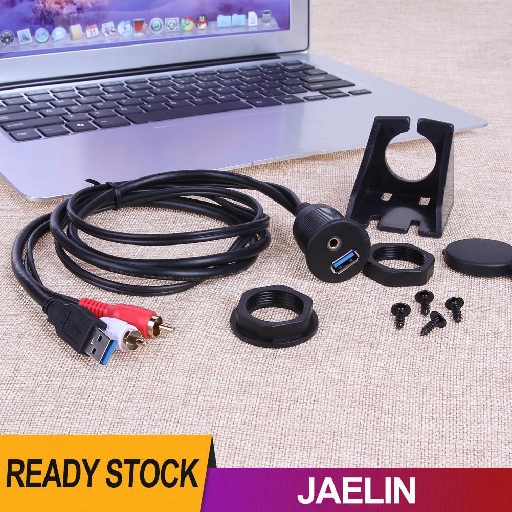 Cáp Chuyển Đổi Jae Usb 3.0 &amp; 3.5mm Aux Sang Usb3.0 2 Rca