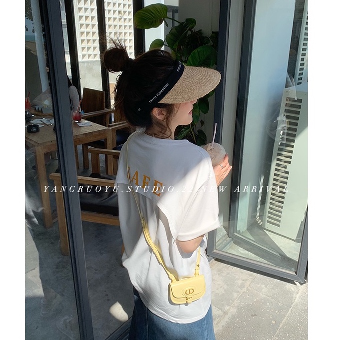 Áo Thun Tay Ngắn Dáng Rộng In Hình Thời Trang Mùa Hè Hàn Quốc Dành Cho Nữ