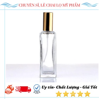 Chai Chiết Nước Hoa Thủy Tinh Thân Vuông 20ml - 25ml