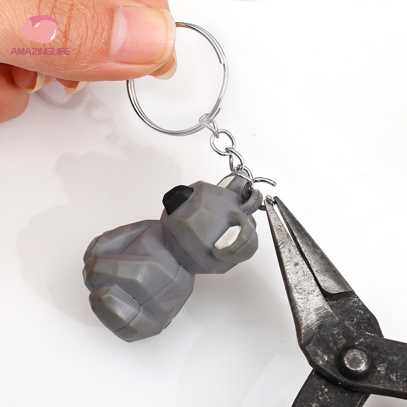 Set 50 Vòng Móc Khóa Mini Bằng Thép Không Gỉ Dùng Làm Trang Sức DIY