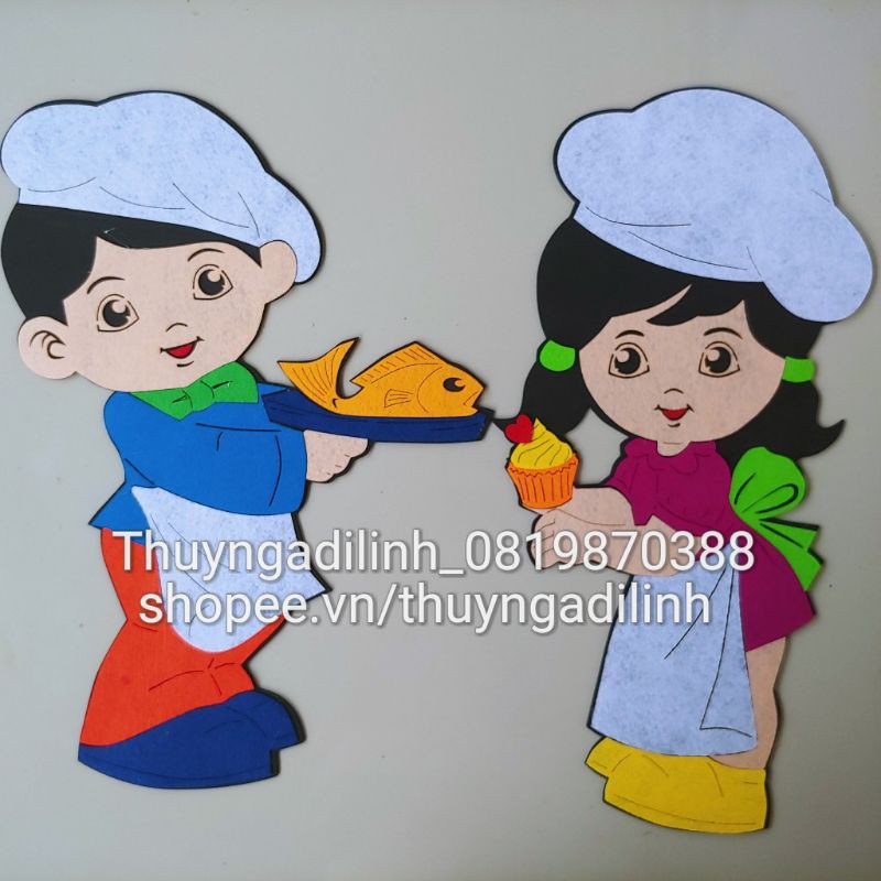 Góc phân vai vải nỉ mầm non