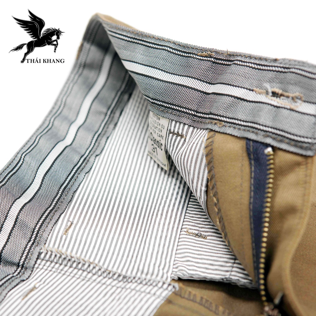 Quần kaki nam big size THÁI KHANG ống suông trên 90kg vải kaki mềm dày đẹp form rộng QKAKI21