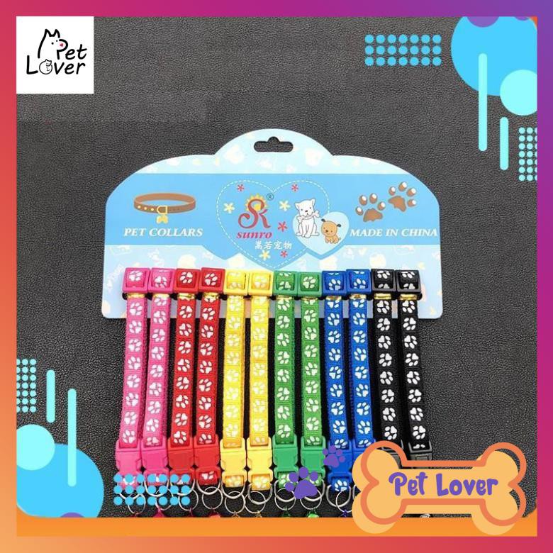 [FREESHIP] Vòng cổ cho mèo, vòng cổ cho chó mèo, mẫu họa tiết, dễ thương, kèm chuông, tháo mở bấm tiện dụng – Mã VCDD16