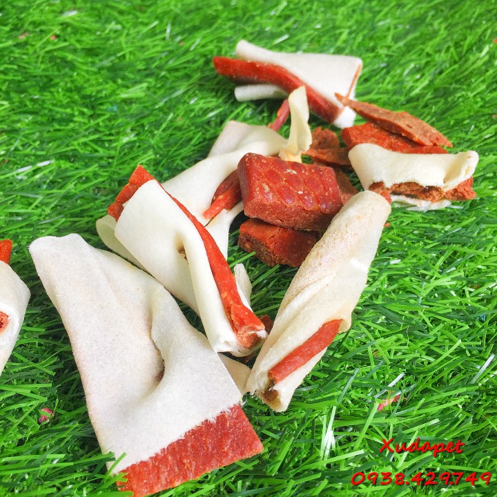 Bánh Sữa Nhân Thịt Gà Cho Chó Ăn Dặm Bổ Dưỡng thành phần Thịt Gà, hỗ trợ tiêu hóa, thú cưng hạn chế cắn phá - SP005234