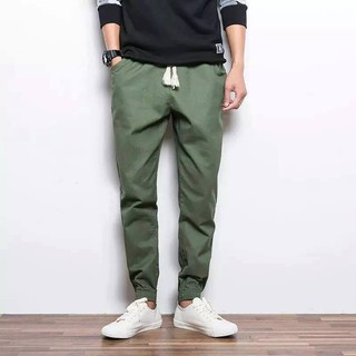 Quần Jogger Kaki Nam Chất Mát -  Màu Xanh Rêu