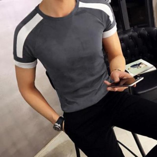 ÁO THUN NAM DÁNG ÔM BODY ÁO PHÔNG VẢI ĐẸP THUN LẠNH MẶC MÁT BODY 01