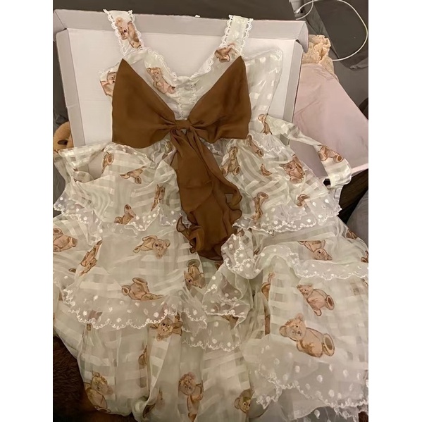 JSK lolita aria đầm váy nơ voan