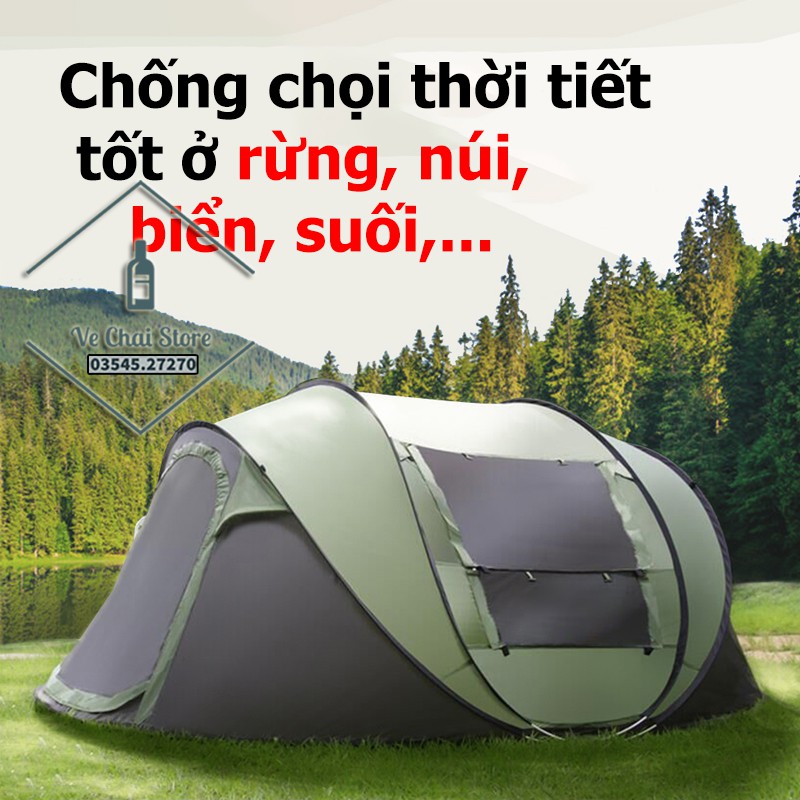 Lều tự bung cao cấp 2 cửa chính 2 cửa sổ siêu lớn 4-5 người - cắm trại - dã ngoại - du lịch