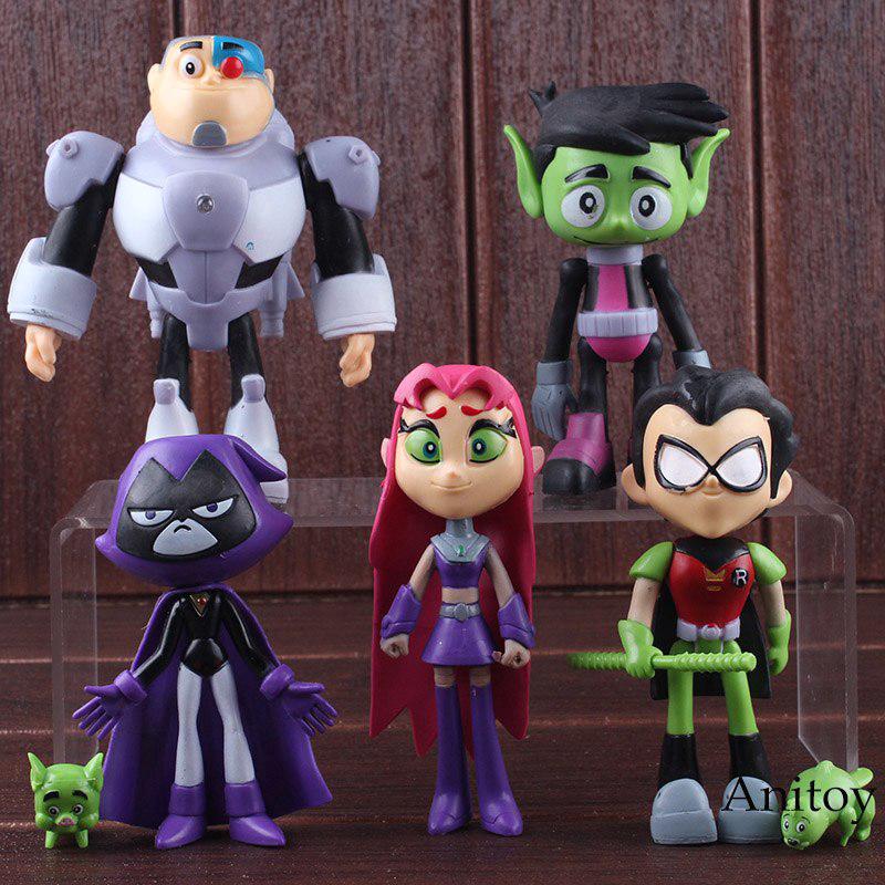 Mô hình nhân vật phim hoạt hình teen titans Go bằng PVC