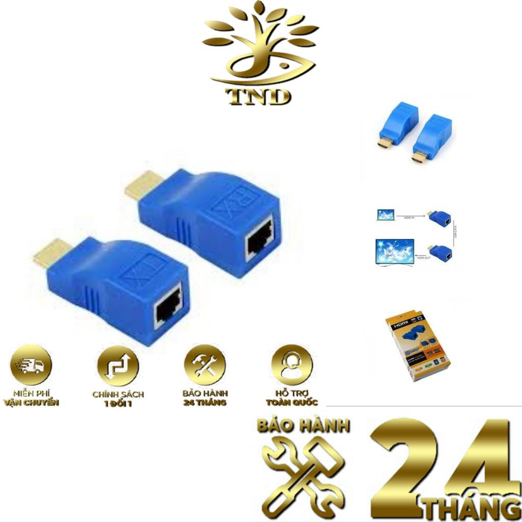 Bộ HDMI to LAN 30m, kéo dài hdmi qua dây mạng 30m.bảo hành 6 tháng.TND Shop