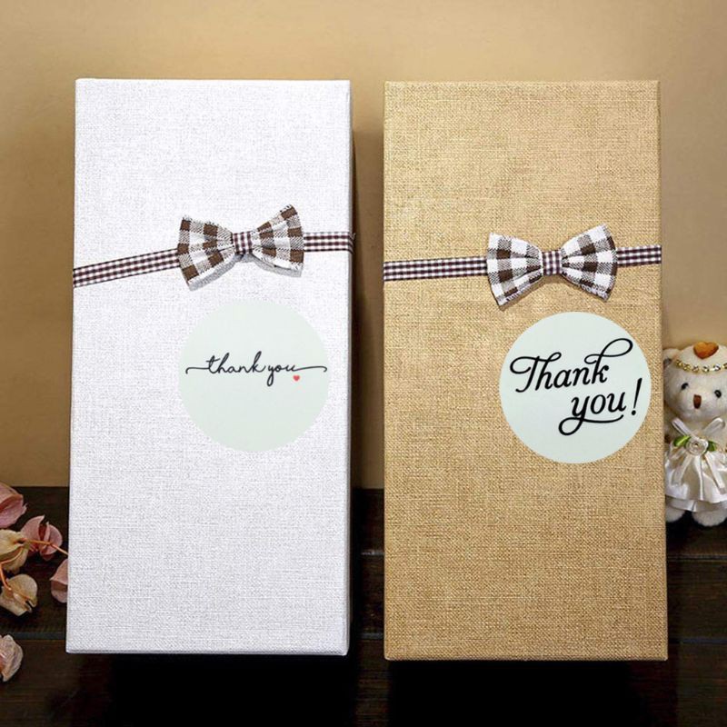 Set 500 Miếng Dán Chữ Thank You Trang Trí Đa Dụng Chất Lượng Cao