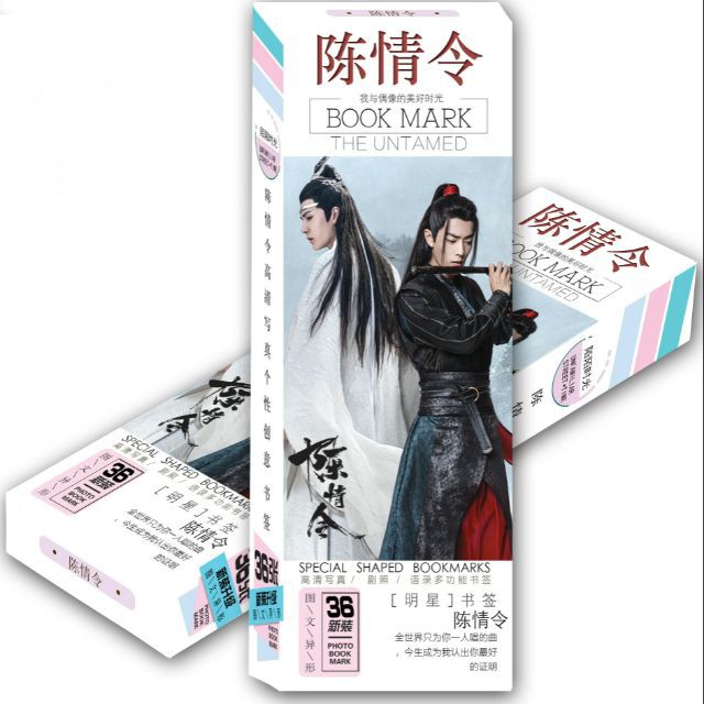 Bookmark Trần tình lệnh ma đạo tổ sư Lam Vong Cơ Ngụy Vô Tiện hộp ảnh tập ảnh đánh dấu sách 36 tấm