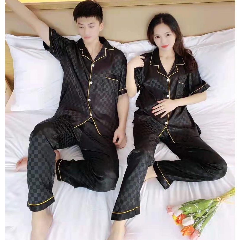 Pyjama đồ mặc nhà nam nữ đồ ngủ đôi lụa cao cấp