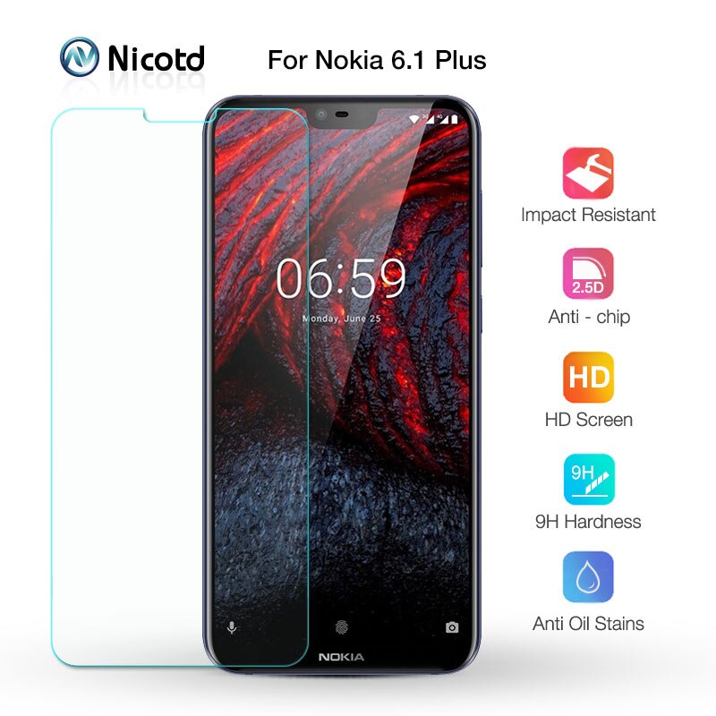 Kính Cường Lực 9h hd 9h Dành Cho nokia 6.1 plus nokia 6.1plus