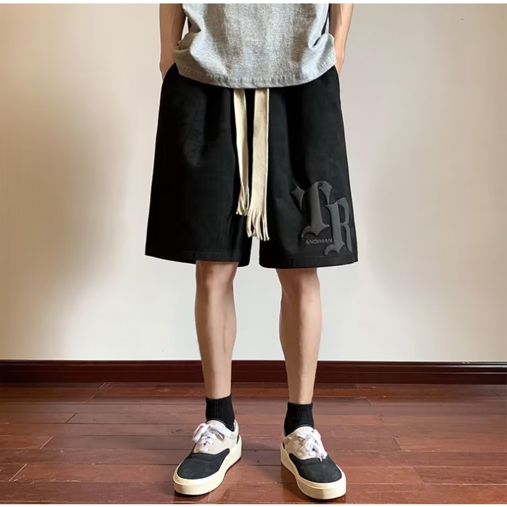 Quần  short dây rút in họa tiết đơn giản thời trang cho nam nữ quần đùi nam phong cách hàn quốc from rộng unisex  quần short nam fashion in hoa văn bigsize