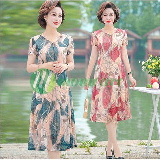 Đầm dự tiệc trung niên V81 cao cấp sang trọng - Váy cho người lớn tuổi trung tuổi dạ hội Bigsize - Thời trang nữ cho mẹ