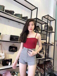 Áo ống 2 dây thun lụa mềm mịn