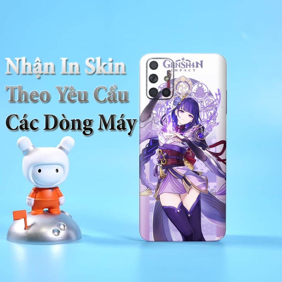 Miếng Dán Skin Điện Thoại In Hình Raiden Shogun - Genshin Impact Cho Các Dòng Máy