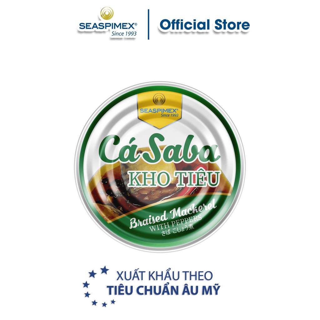 [Mã BMBAU50 giảm 7% đơn 99K] Cá Saba Nhật Kho Tiêu SEASPIMEX 185gr