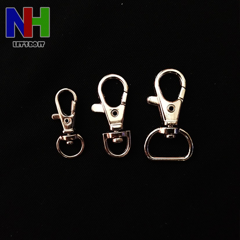 Móc càng cua, móc dây đeo thẻ, dùng cho dây 10mm