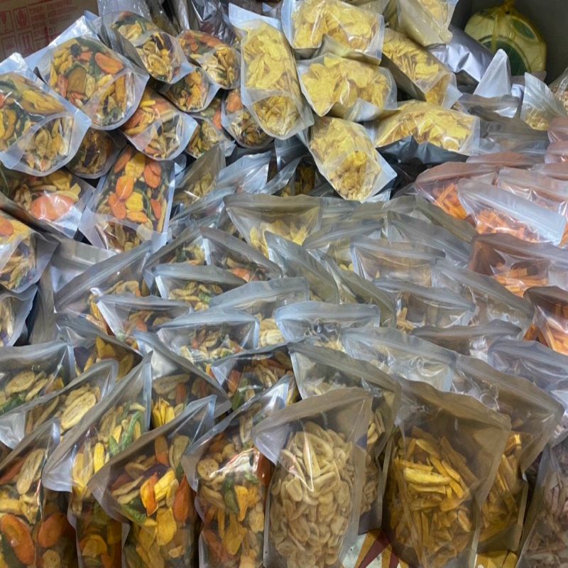 Chuối sấy Đà Lạt Giòn Ngọt không chát 500g Loại 1 Hàng Xuất Khẩu