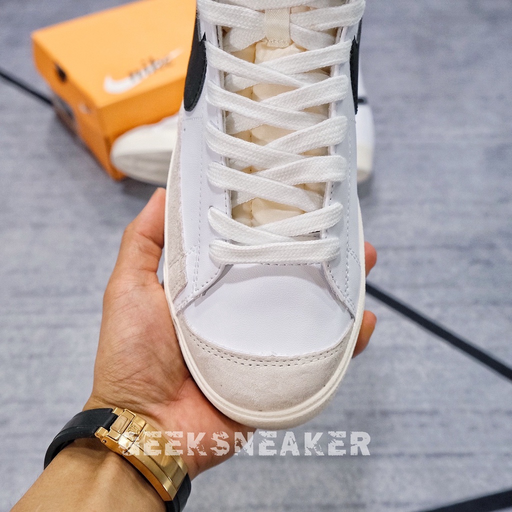 [GeeKSneaker] Giày Nike Blazer Mid ’77 Vintage ‘White Black’ BQ6806-100