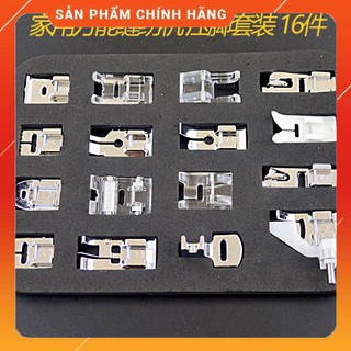 bộ chân vịt máy may [ 𝑭𝑹𝑬𝑬𝑺𝑯𝑰𝑷 ]  bộ 16 món,maý may gia đình,sản phẩm có hộp như hình