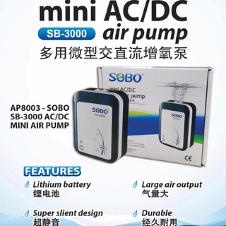 Máy sủi oxy tích điện sobo sb-3000