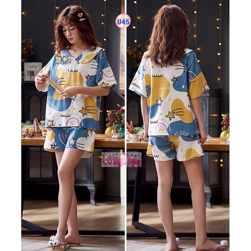 Bộ Pijama Cộc Tay Mã U17(cotton Mềm Mịn)