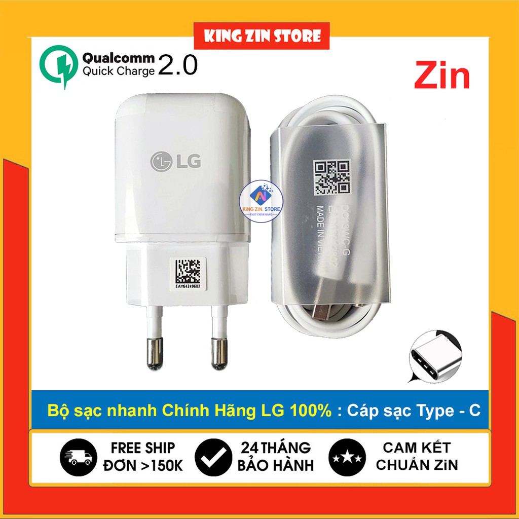 Bộ sạc nhanh LG V50, V20. G8, G5...(Quick Charge 3.0) Chính hãng